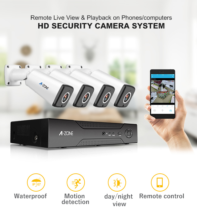 Überwachungskamera-Ausrüstungen Nvr IP-Kamera-System IP-1080P 4CH im Freien 2 Jahre Garantie-
