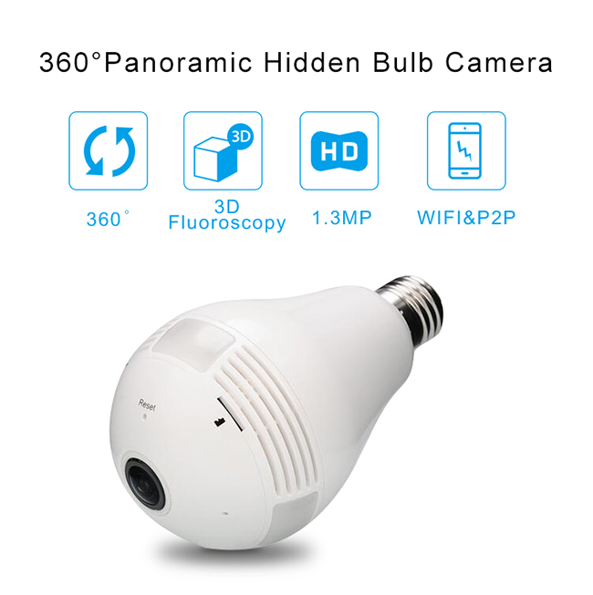 Mini-360 panoramische Vr Kamera, Linsen-Überwachungskamera 2,0 Megapixels HD Fisheye
