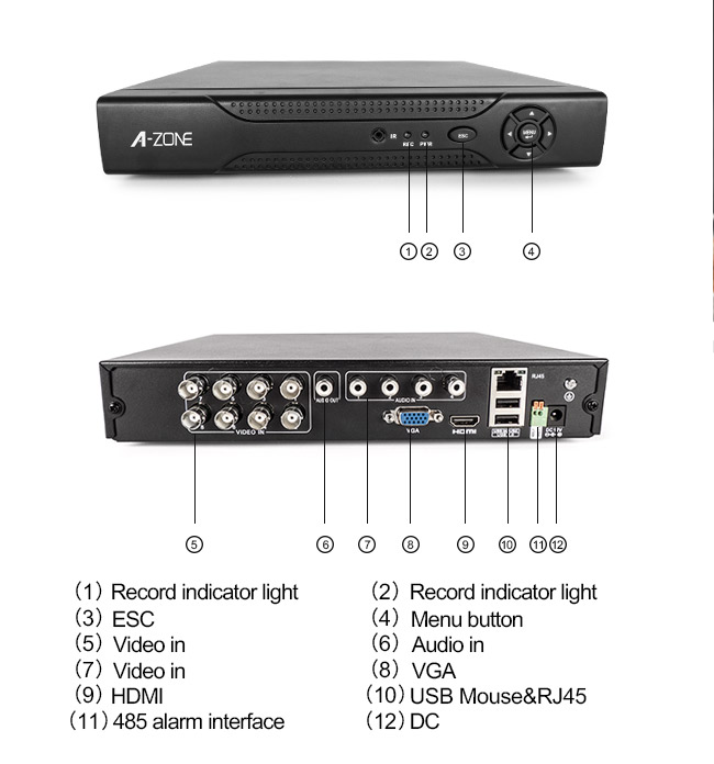 Digital 8CH DVR und Netz Dvr NVR H.264 für Kamera-Überwachung